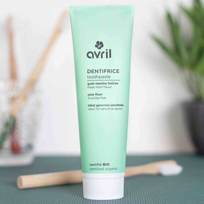 dentifrice bio sans fluor menthe avril cosmetiques