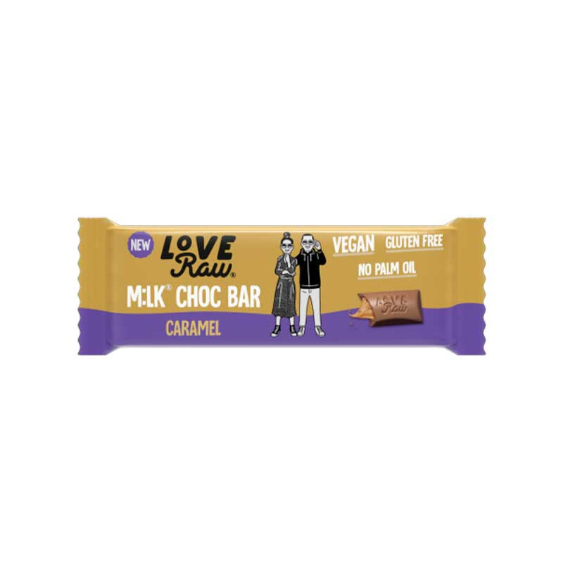 mlk choc bar caramel Love Raw