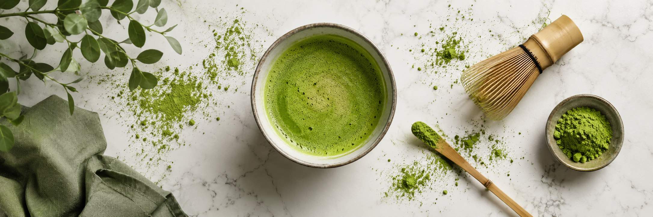 thé vert matcha japonais en poudre